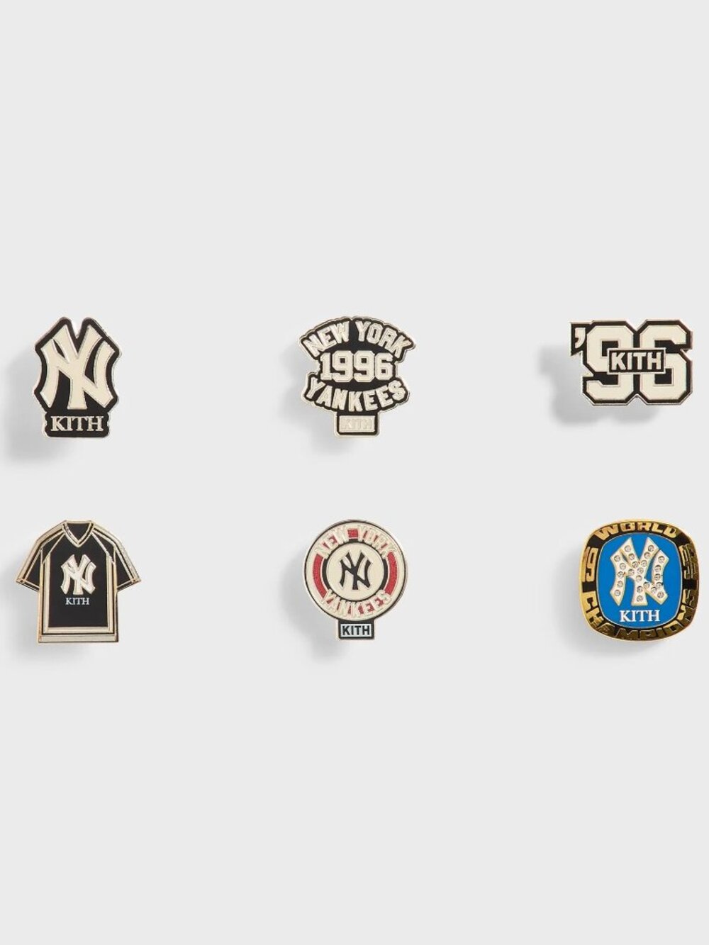 Kith for the New York Yankees Set of 6 Pin Set